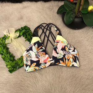 Maaji Halter Bikini Top: Size Medium: Multi